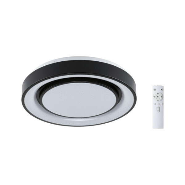 Paulmann LED Deckenleuchte Rainbow mit Regenbogeneffekt    RGBW+ 750lm 230V 22W dimmbar Schwarz#Weiß
