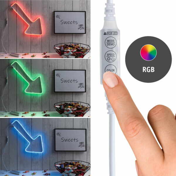 Paulmann USB LED Strip Neon Colorflex RGB 1m   5W 10lm/m  RGB