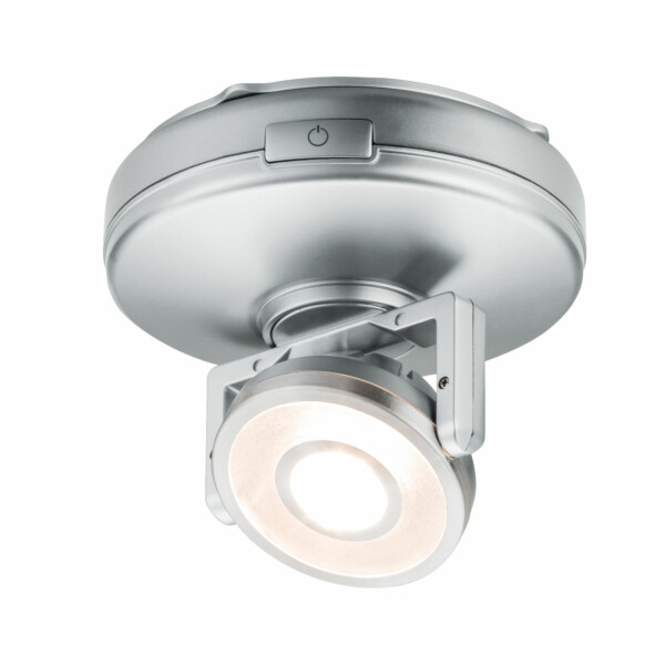 Paulmann LED Unterschrankleuchte Batterie Rotate inkl. Schalter   92mm 66lm  3000K dimmbar Chrom matt