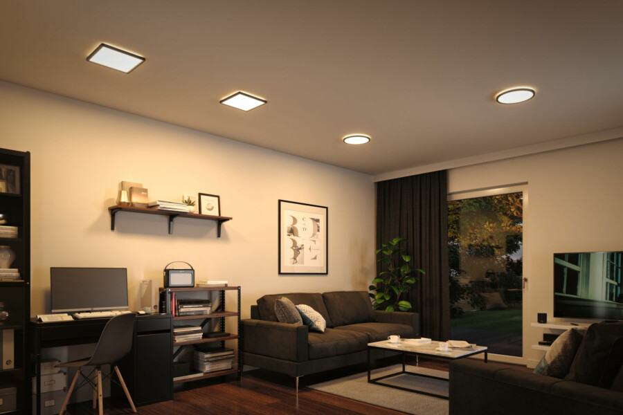 Paulmann LED Panel Atria Shine Backlight   eckig 190x190mm  11.2W 900lm 3000K Schwarz
