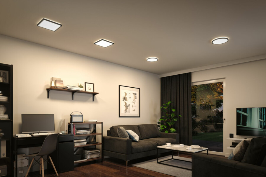 Paulmann LED Panel Atria Shine Backlight   rund 293mm  16W 1600lm 4000K Schwarz