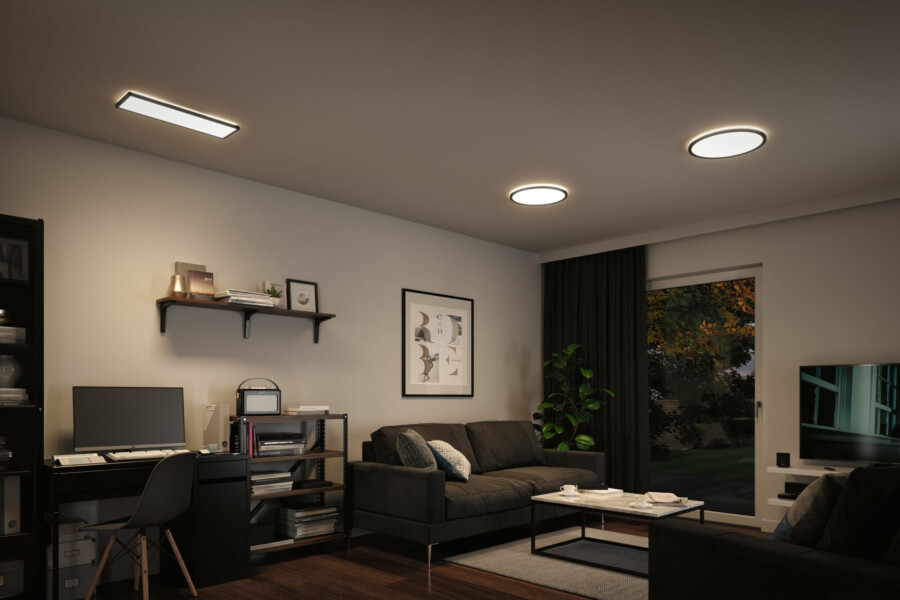 Paulmann LED Panel 3-Step-Dim Atria Shine Backlight   rund 420mm  22W 2300lm 4000K Schwarz dimmbar