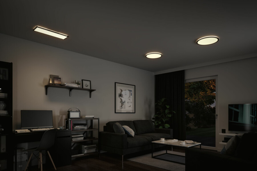 Paulmann LED Panel 3-Step-Dim Atria Shine Backlight   rund 420mm  22W 2300lm 4000K Schwarz dimmbar