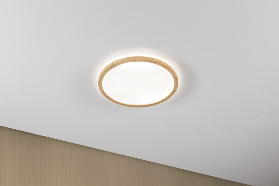Paulmann LED Panel Atria Shine Backlight  IP44 rund 293mm  16W 1600lm 4000K Holzoptik
