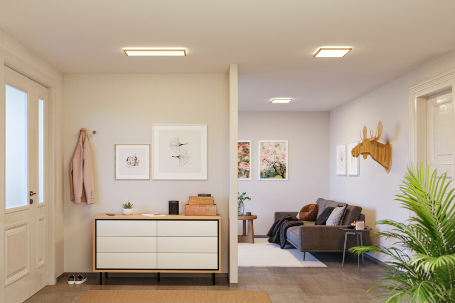 Paulmann LED Panel Atria Shine Backlight  IP44 eckig 293x293mm  16W 1600lm 4000K Holzoptik