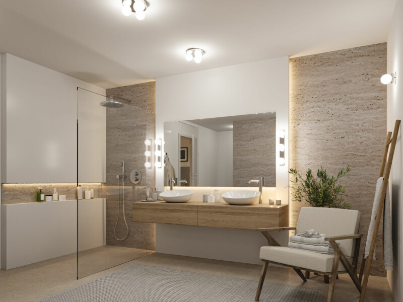 Paulmann Selection Bathroom Deckenleuchte Gove IP44 G9   230V max. 20W dimmbar Chrom#Satin
