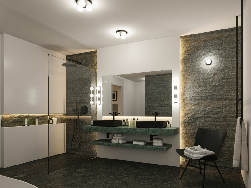Paulmann Selection Bathroom Deckenleuchte Gove IP44 G9   230V max. 3x20W dimmbar Schwarz matt#Satin