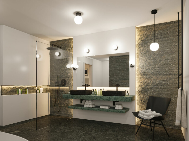 Paulmann Selection Bathroom LED Deckenleuchte Gove IP44  3000K 900lm 230V 9W  Schwarz matt#Satin