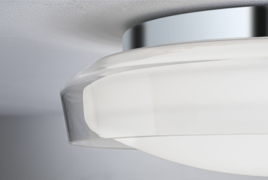 Paulmann Selection Bathroom LED Deckenleuchte Luena IP44  3000K 860lm 230V 16.5W  Glas#Chrom