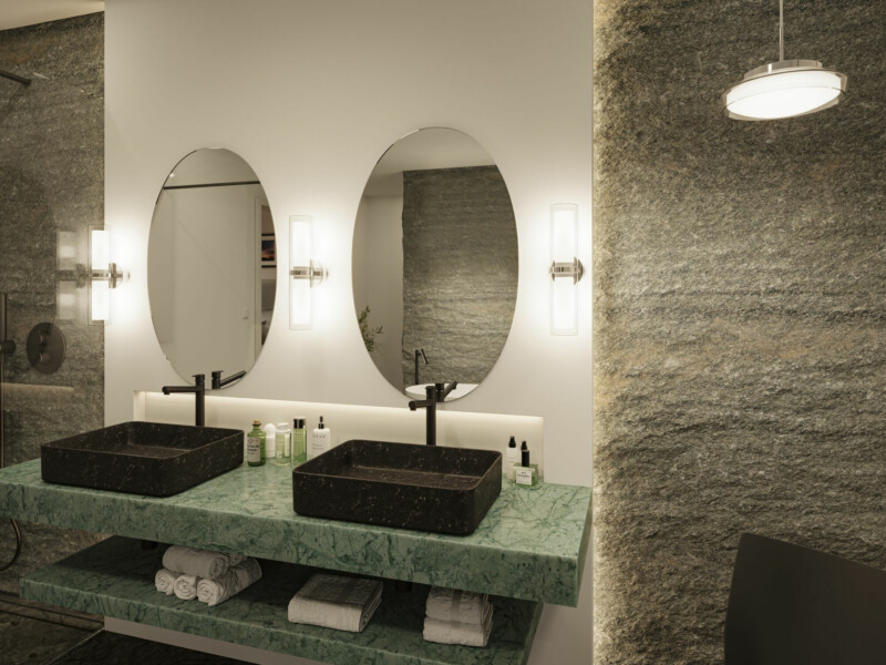 Paulmann Selection Bathroom LED Pendelleuchte Luena IP44  11.5W Glas#Chrom