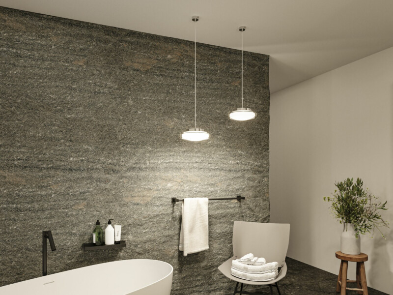 Paulmann Selection Bathroom LED Pendelleuchte Luena IP44  11.5W Glas#Chrom