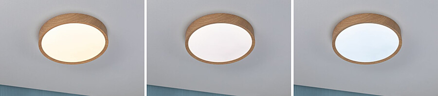 Paulmann Selection Bathroom LED Deckenleuchte Tega  IP44  White Switch 1200lm 230V 22.5W  Holzoptik