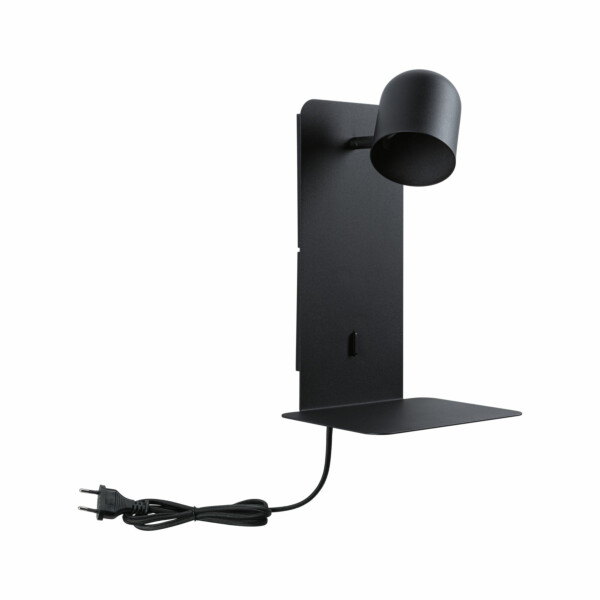 Paulmann Wandleuchte Malena USB C  GU10   230V max. 5W  Schwarz matt