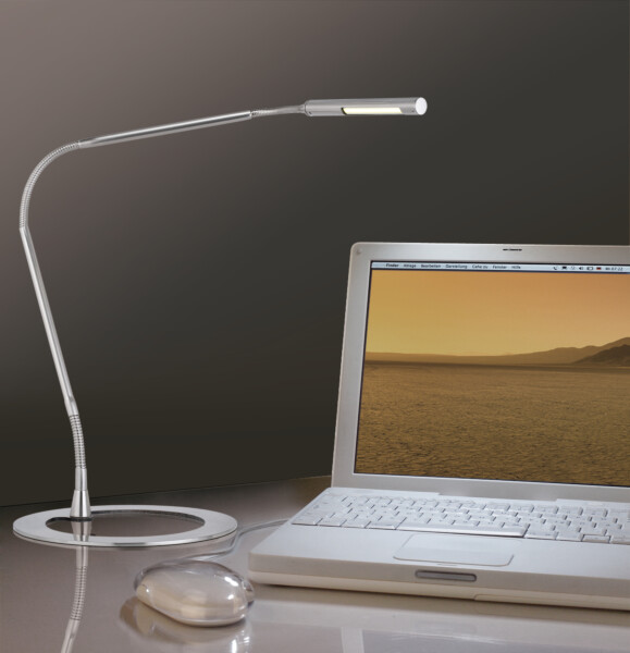 Paulmann LED Schreibtischleuchte Plaza  6000 - 7000K 240lm 3W Eisen gebürstet