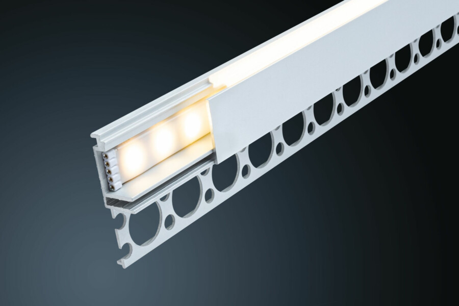 Paulmann LumiTiles LED Strip Einbauprofil Top 2m Alu eloxiert#Satin