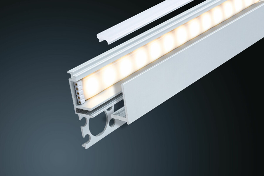Paulmann LumiTiles LED Strip Einbauprofil Top 2m Alu eloxiert#Satin