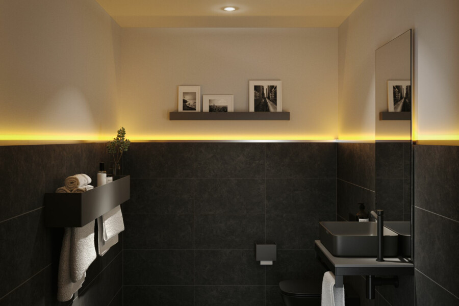 Paulmann LumiTiles LED Strip Einbauprofil Top 2m Alu eloxiert#Satin