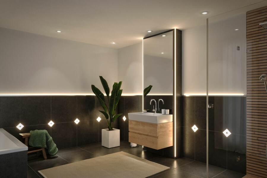 Paulmann LumiTiles LED Strip Einbauprofil Top 2m Alu eloxiert#Satin