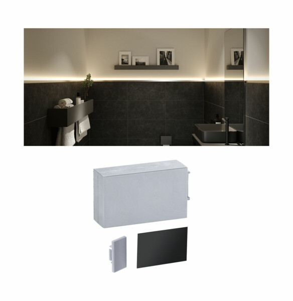 Paulmann LumiTiles Zubehör Profil Top Abdeckung  45x24mm Telegrau
