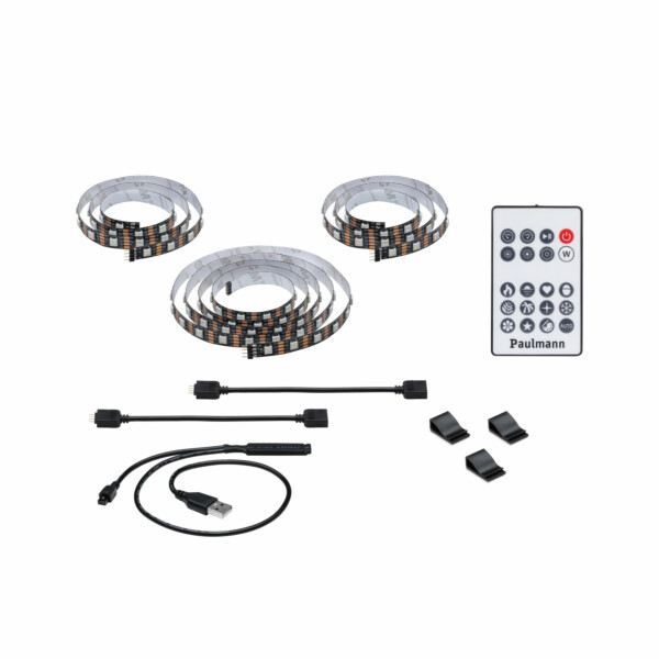 Paulmann EntertainLED USB LED Strip TV-Beleuchtung 65 Zoll 2.4m   4W  60LEDs/m RGB+