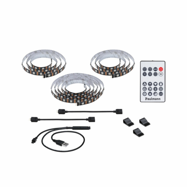 Paulmann EntertainLED USB LED Strip TV-Beleuchtung 75 Zoll 3.1m   5W  60LEDs/m RGB+