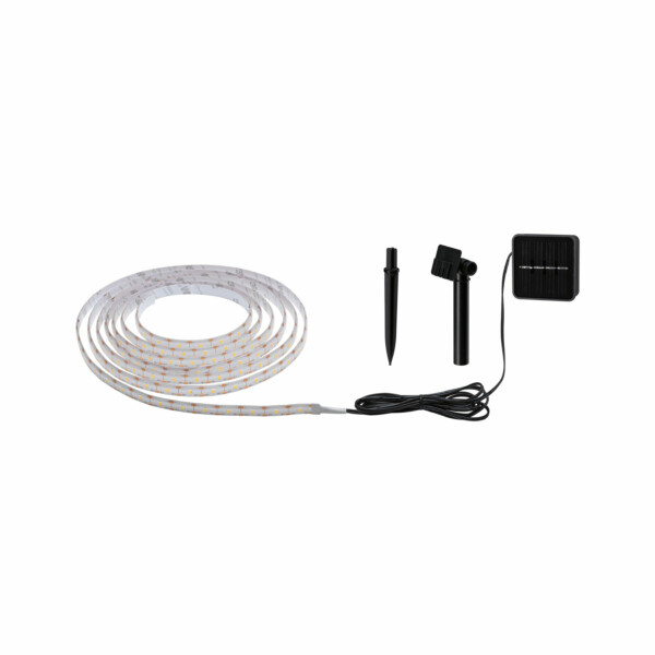 Paulmann LED Stripe Solar 3m inkl. Dämmerungssensor und Akku 3m  IP44 0.3W 16lm/m 60LEDs/m 2700K