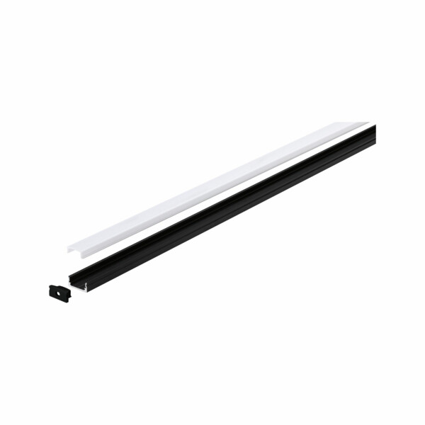 Paulmann LED Strip Profil Base Weißer Diffusor 1m Schwarz