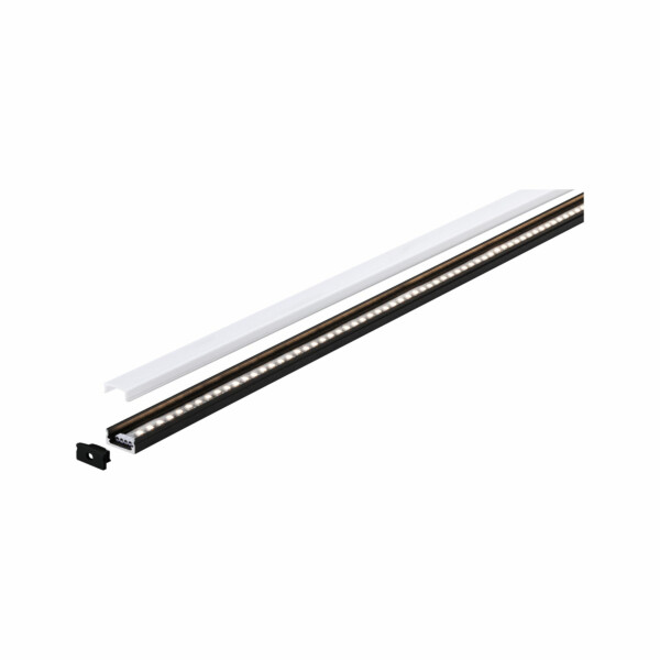 Paulmann LED Strip Profil Base Weißer Diffusor 1m Schwarz