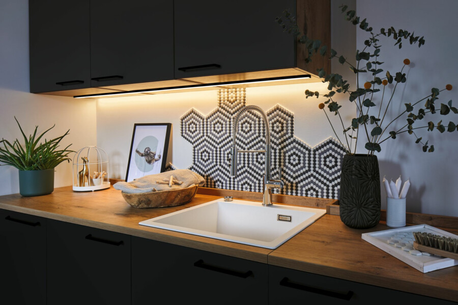 Paulmann LED Strip Profil Base Weißer Diffusor 1m Schwarz