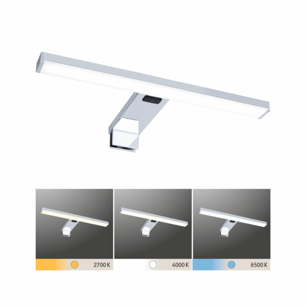 Paulmann LED Spiegelleuchte Selo  IP44  Tunable White 400lm 230V 3.7W  Chrom