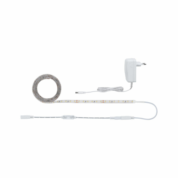 Paulmann SimpLED Power LED Strip Neutralweiß inkl. Dimm/Switch Komplettset 1.5m beschichtet  17W 1060lm/m  4000K 24VA