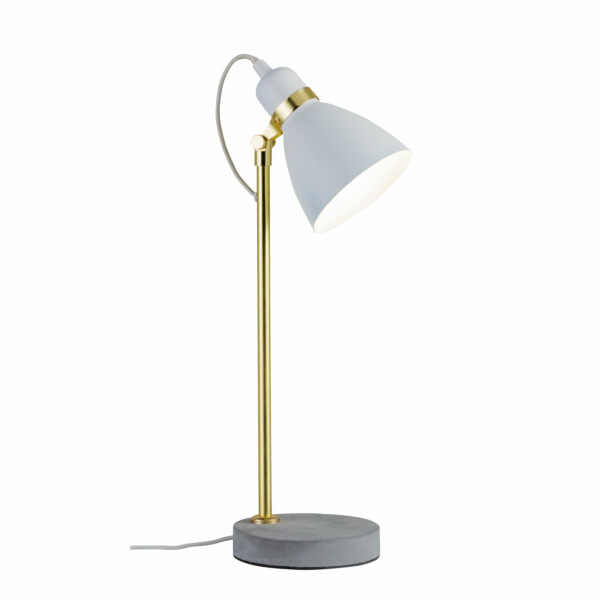 Paulmann Neordic Tischleuchte Orm E27   max. 20W Weiß matt#Gold matt#Grau Metall#Beton