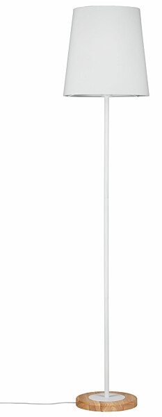 Paulmann Neordic Stehleuchte Stellan E27   max. 20W Weiß#Holz Stoff#Metall#Holz