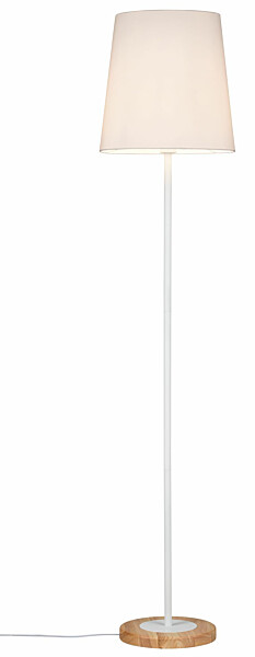 Paulmann Neordic Stehleuchte Stellan E27   max. 20W Weiß#Holz Stoff#Metall#Holz