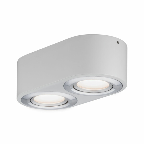 Paulmann LED Deckenleuchte 3-Step-Dim Argun    3000K 2x280lm 230V 2x4.8W dimmbar Weiß#Alu gebürstet