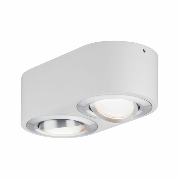 Paulmann LED Deckenleuchte 3-Step-Dim Argun    3000K 2x280lm 230V 2x4.8W dimmbar Weiß#Alu gebürstet