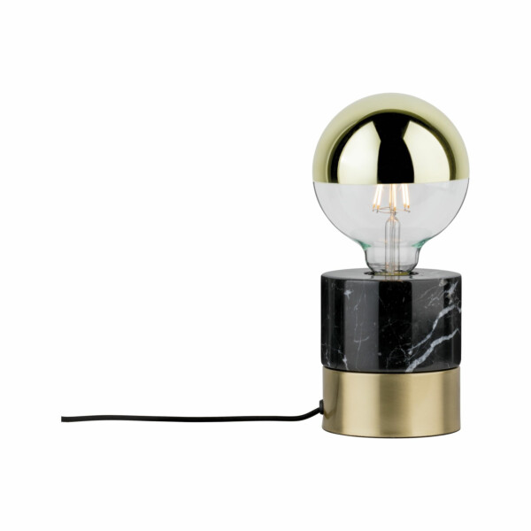 Paulmann Neordic Tischleuchte Vala E27   max. 20W Messing gebürstet#Marmor Metall#Marmor