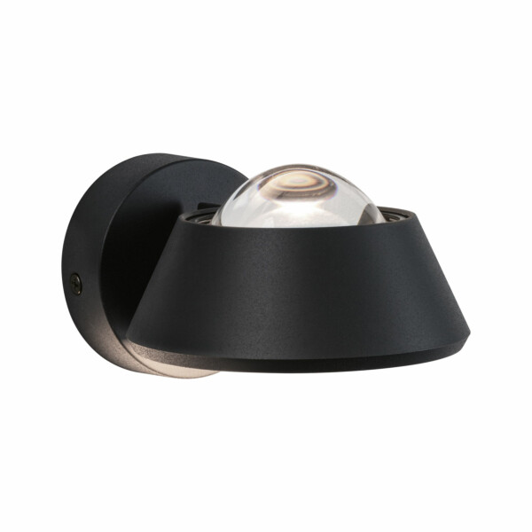 Paulmann LED Wandleuchte Sabik  IP44  2700K 840lm / 320lm 230V 9 / 1x4W dimmbar Schwarz