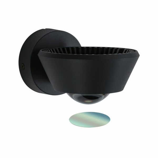 Paulmann LED Wandleuchte Sabik  IP44  2700K 840lm / 320lm 230V 9 / 1x4W dimmbar Schwarz