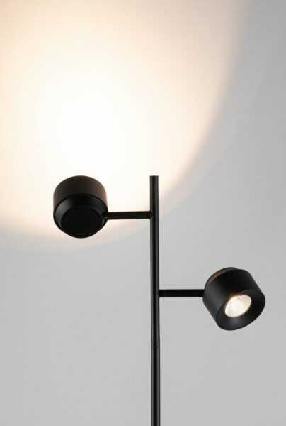 Paulmann LED Stehleuchte 3-Step-Dim Puric Pane   2700K 2x300lm 2x3W Schwarz