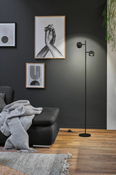 Paulmann LED Stehleuchte 3-Step-Dim Puric Pane   2700K 2x300lm 2x3W Schwarz
