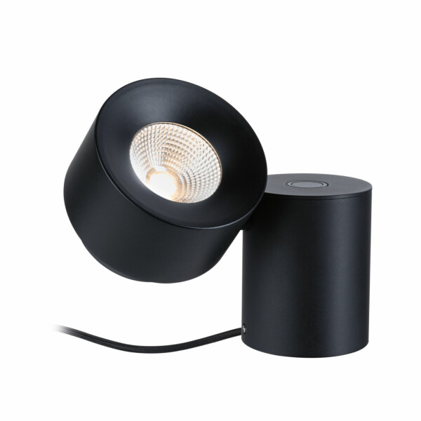 Paulmann LED Tischleuchte 3-Step-Dim Puric Pane   2700K 300lm 3W Schwarz