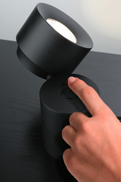 Paulmann LED Tischleuchte 3-Step-Dim Puric Pane   2700K 300lm 3W Schwarz