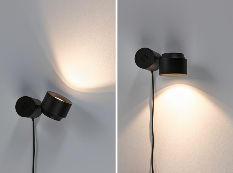 Paulmann LED Tischleuchte 3-Step-Dim Puric Pane   2700K 300lm 3W Schwarz