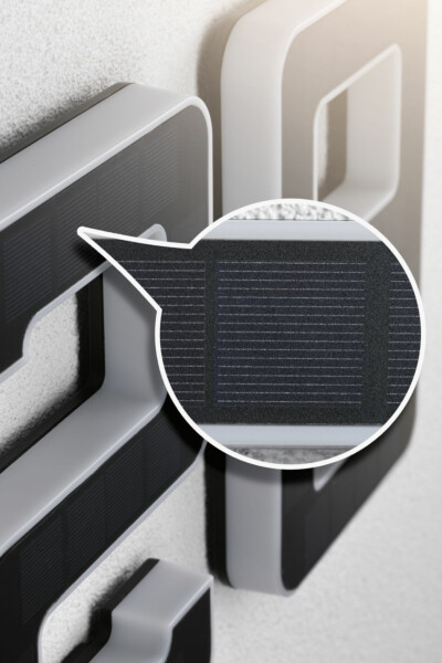 Paulmann Solar LED Hausnummernleuchte inkl. wechselbarer Akku Nummer 6 inkl. wechselbarer Akku IP44 3000K 6lm Schwarz