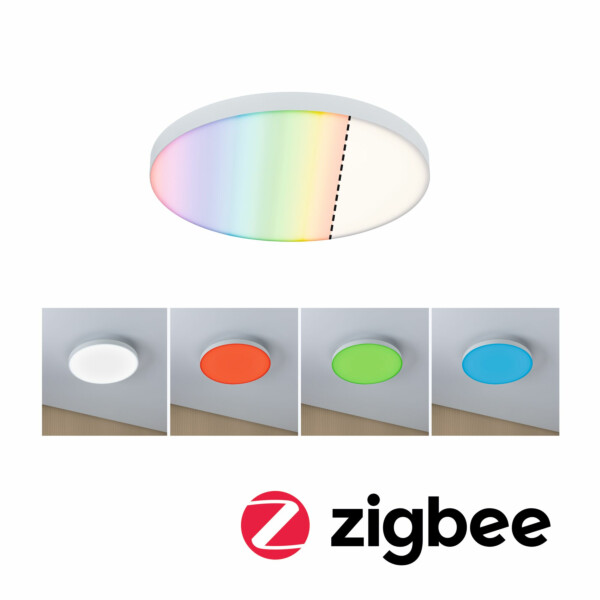 Paulmann LED Panel Smart Home Zigbee 3.0 Velora  rund 300mm  16.5W 1600lm RGBW Weiß dimmbar