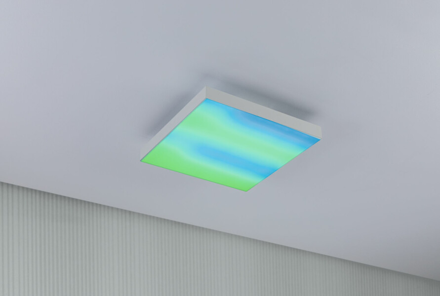 Paulmann LED Panel Velora Rainbow dynamicRGBW   eckig 295x295mm  13.2W 1140lm 3000 - 6500K Weiß dimmbar