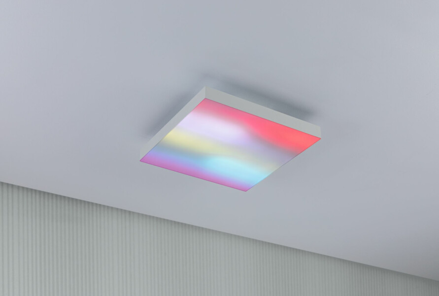 Paulmann LED Panel Velora Rainbow dynamicRGBW   eckig 295x295mm  13.2W 1140lm 3000 - 6500K Weiß dimmbar