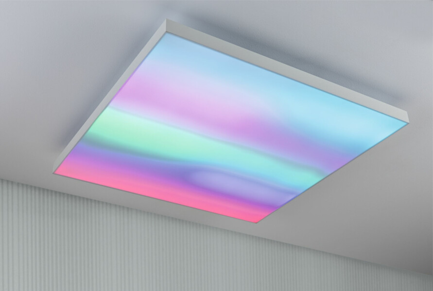 Paulmann LED Panel Velora Rainbow dynamicRGBW   eckig 595x595mm  31W 2820lm 3000 - 6500K Weiß dimmbar