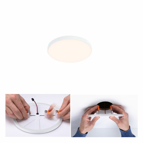 Paulmann VariFit LED Einbaupanel Veluna Edge IP44 rund 90mm  6W 450lm 3000K Weiß